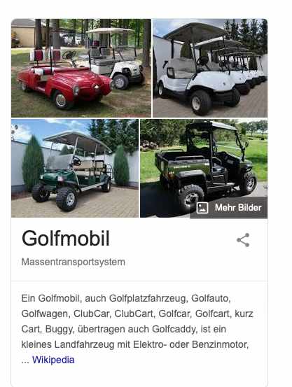 KI in der Google-Suche – SEO-Beispiel für „golf fahrzeug“